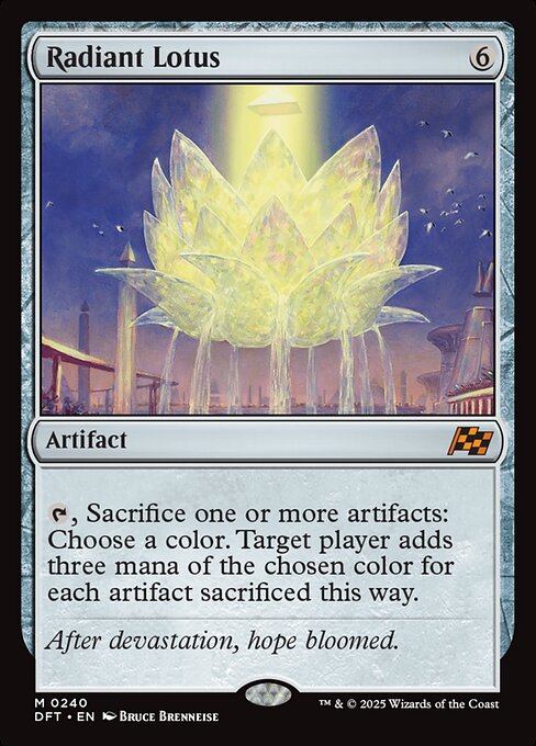 Radiant Lotus — DFT #240 normal Magic card