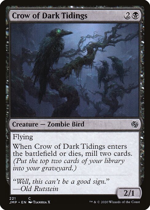 Crow of Dark Tidings — JMP #221 normal Magic card