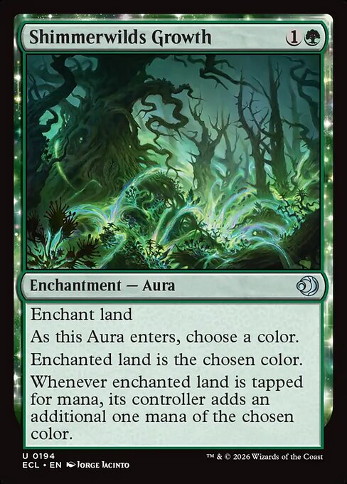 Shimmerwilds Growth — ECL #194 normal Magic card