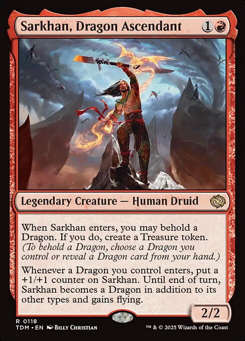 Sarkhan, Dragon Ascendant — TDM #118 normal Magic card