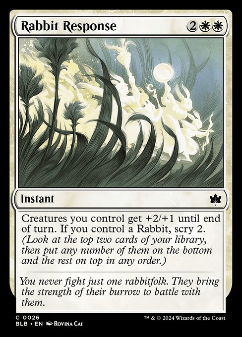 Rabbit Response — BLB #26 normal Magic card