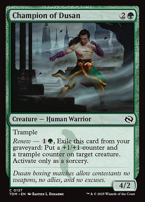 Champion of Dusan — TDM #137 normal Magic card