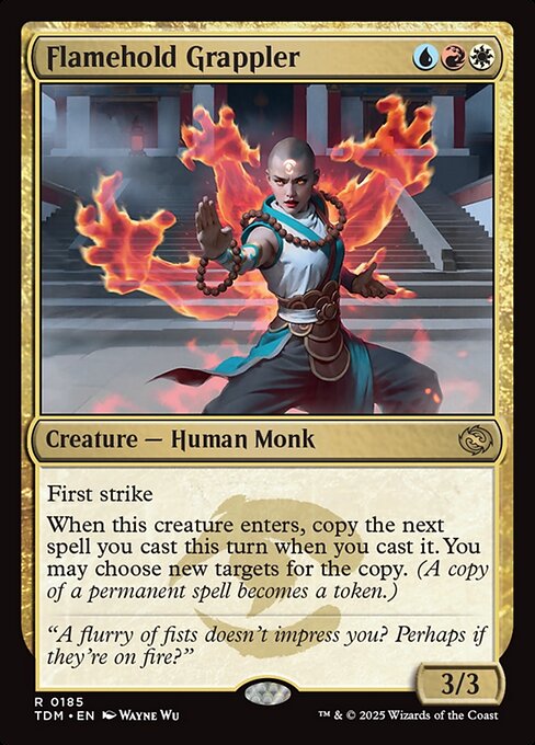 Flamehold Grappler — TDM #185 normal Magic card