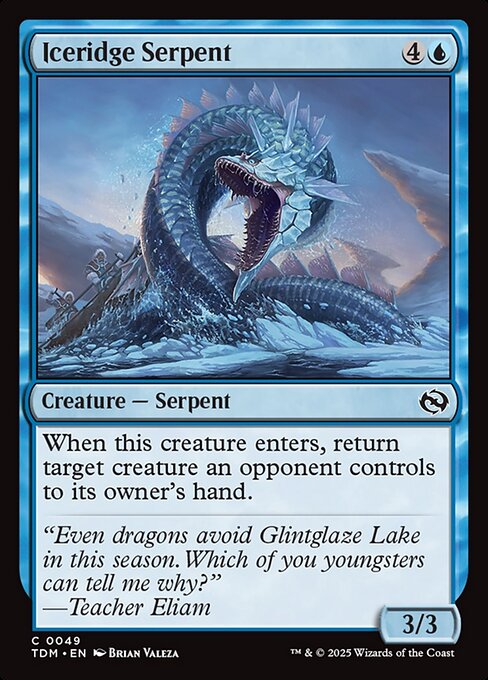 Iceridge Serpent — TDM #49 normal Magic card
