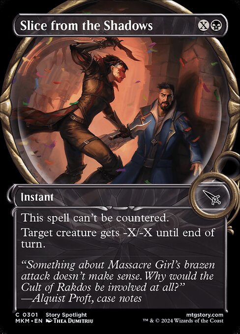 Slice from the Shadows — MKM #301 normal Magic card