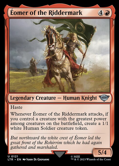 Éomer of the Riddermark — LTR #121 normal Magic card