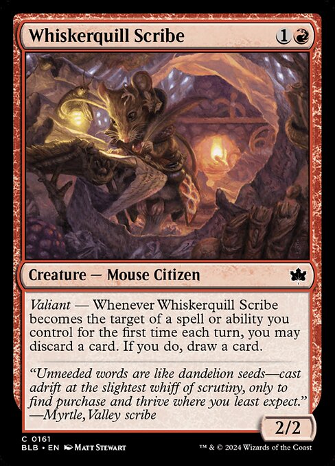 Whiskerquill Scribe — BLB #161 normal Magic card