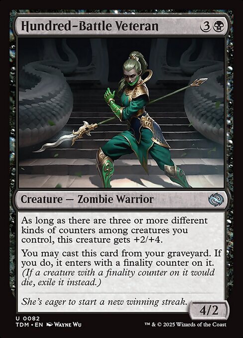 Hundred-Battle Veteran — TDM #82 normal Magic card