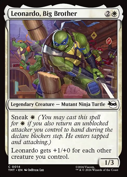Leonardo, Big Brother — TMT #14 normal Magic card