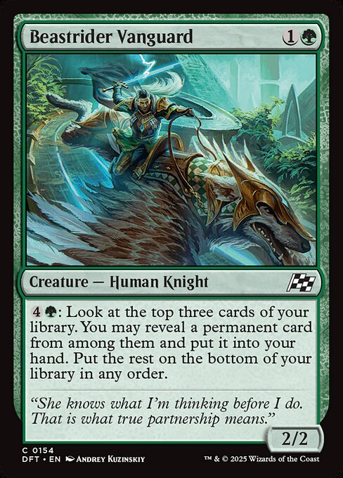 Beastrider Vanguard — DFT #154 normal Magic card