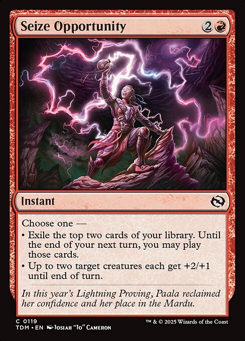 Seize Opportunity — TDM #119 normal Magic card