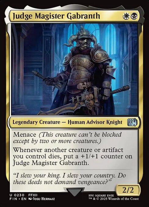 Judge Magister Gabranth — FIN #230 normal Magic card