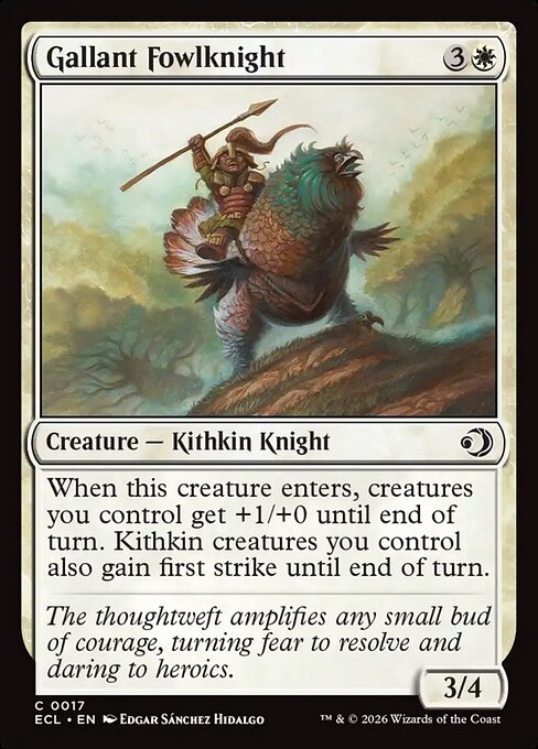 Gallant Fowlknight — ECL #17 normal Magic card
